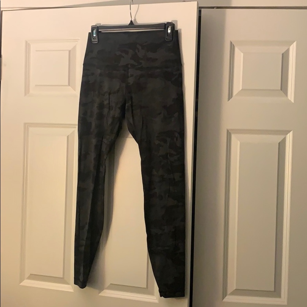 Green Camo Lululemon Align Leggings 25”